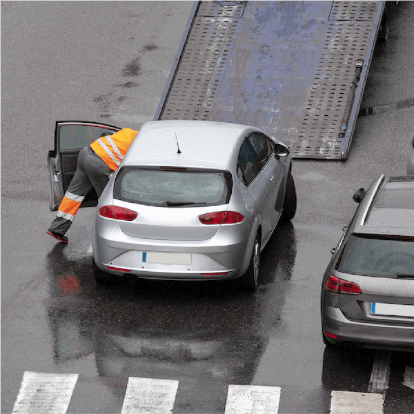 vehicle towed after accident