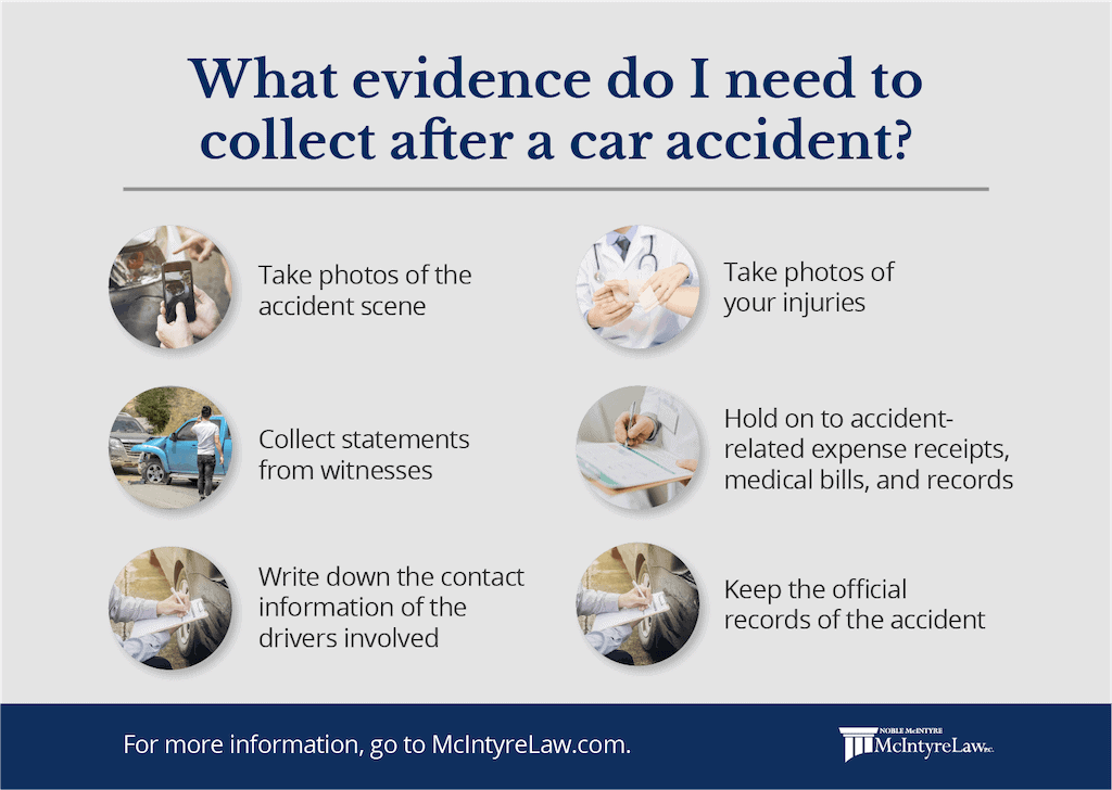 what evidence so i need to collect after a car accident.